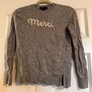 Banana Republic Gray and Yellow Sweater